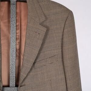 Brooks Brothers Men's Glen Plaid Check Worsted Wool Blazer 43R Prince of Wales